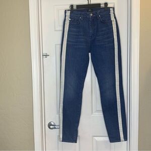 7 For All Mankind High Waist Skinny Jean Size 28
